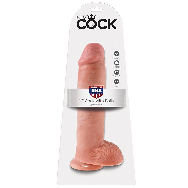 KING COCK - 11 DILDO FLESH WITH BALLS 28 CM - 53Xshop