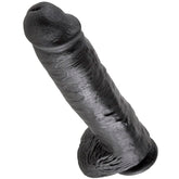 KING COCK - 11 DILDO BLACK WITH BALLS 28 CM - 53Xshop