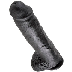 KING COCK - 11 DILDO BLACK WITH BALLS 28 CM - 53Xshop