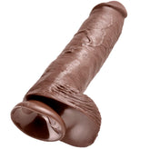 KING COCK - 11 DILDO BROWN WITH BALLS 28 CM - 53Xshop