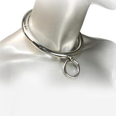 METAL HARD - BDSM NECKLACE WITH RING 10CM - 53Xshop