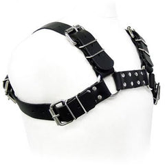 LEATHER BODY - BLACK BULL DOG HARNESS - 53Xshop