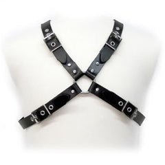 LEATHER BODY - BLACK BUCKLE HARNESS FOR MEN - 53Xshop