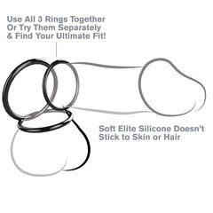 FANTASY C-RINGZ - SILICONE 3 RING STAMINA SET - 53Xshop