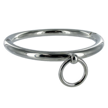 METAL HARD - BDSM NECKLACE WITH RING 18CM - 53Xshop