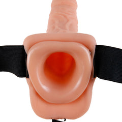 FETISH FANTASY SERIES - SERIES 9 HOLLOW STRAP-ON WITH BALLS 22.9CM FLESH - 53Xshop