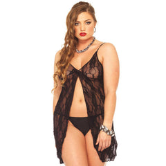 LEG AVENUE - BABYDOLLS - ROSE LACE WITH GSTRING PLUS SIZE - 53Xshop