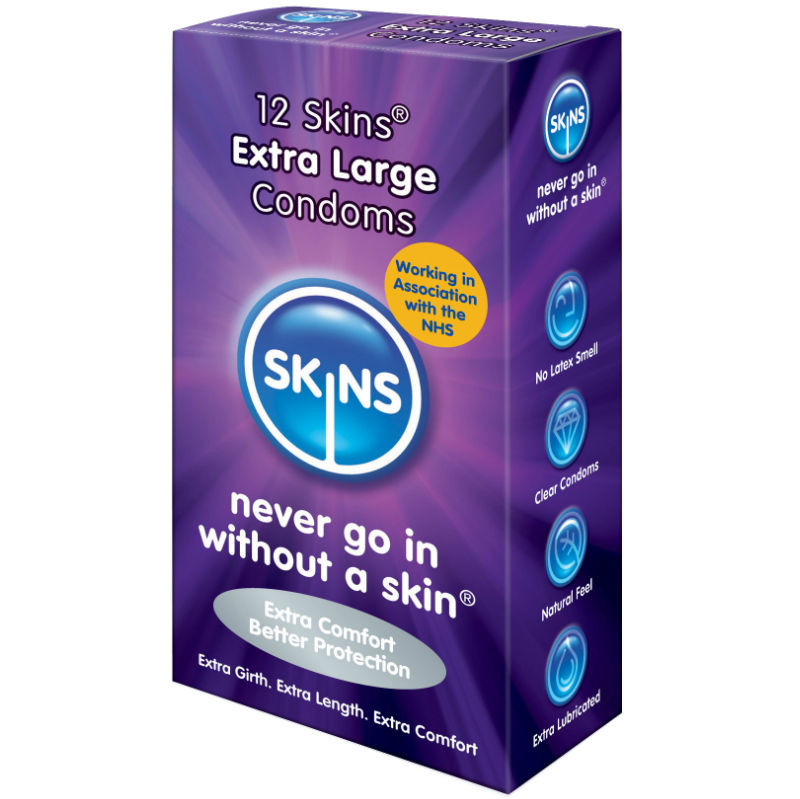 SKINS - CONDOM EXTRA LARGE 12 PACK - 53Xshop
