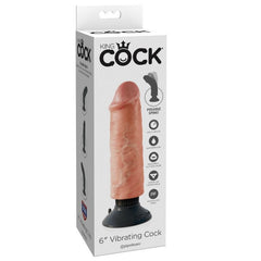 KING COCK - 15.24 CM VIBRATING COCK FLESH - 53Xshop