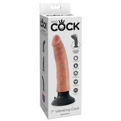 KING COCK - 17.78 CM VIBRATING COCK FLESH - 53Xshop