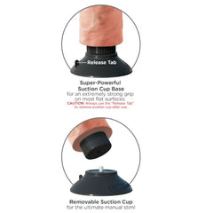 KING COCK - 17.78 CM VIBRATING COCK FLESH - 53Xshop