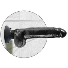 KING COCK - 23 CM VIBRATING COCK WITH BALLS BLACK - 53Xshop