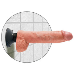 KING COCK - 25.5 CM VIBRATING COCK WITH BALLS FLESH - 53Xshop