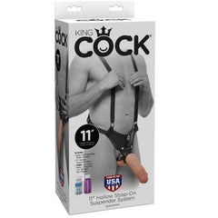 KING COCK - 28 CM HOLLOW STRAP-ON SUSPENDER SYSTEM FLESH - 53Xshop