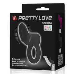 PRETTY LOVE - COBRA VIBRATOR RING BLACK - 53Xshop