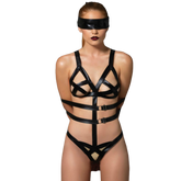 LEG AVENUE - KINK - TEDDY AND EYE MASK - 53Xshop