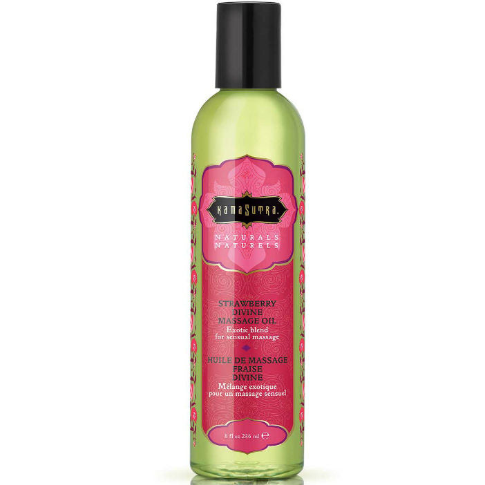 KAMASUTRA - NATURALS DIVINE STRAWBERRY MASSAGE OIL 236ML - 53Xshop