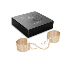 BIJOUX - DÉSIR MÉTALLIQUE GOLDEN METAL MESH HANDCUFFS - 53Xshop