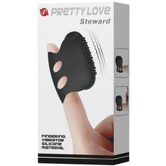 PRETTY LOVE - FLIRTATION STEWARD BLACK VIBRATION THIMBLE - 53Xshop