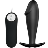 PRETTY LOVE - SILICONE ANAL PLUG PENIS FORM AND 12 VIBRATION MODES BLACK - 53Xshop