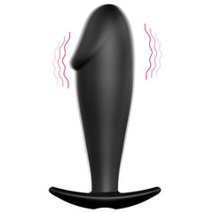 PRETTY LOVE - SILICONE ANAL PLUG PENIS FORM AND 12 VIBRATION MODES BLACK - 53Xshop