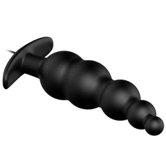 PRETTY LOVE - ANAL PLUG SILICONE EXTRA STIMULATION AND 12 VIBRATION MODES BLACK - 53Xshop