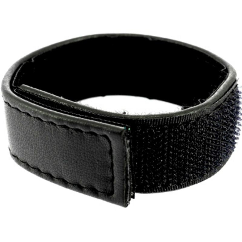 LEATHER BODY - ADJUSTABLE LEATHER STRAP WITH VELCRO FOR PENIS BLACK - 53Xshop