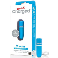 SCREAMING O - RECHARGEABLE VIBRATING BULLET VOOOM BLUE - 53Xshop