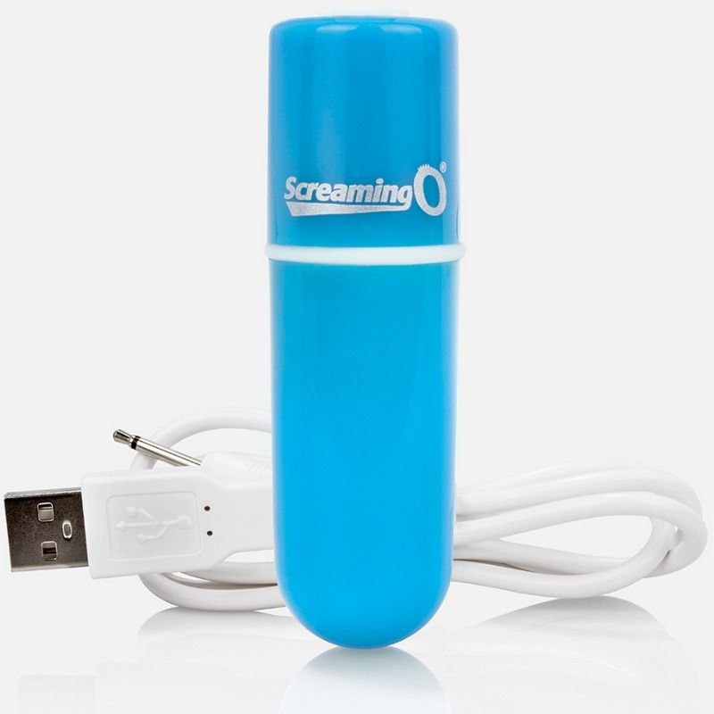 SCREAMING O - RECHARGEABLE VIBRATING BULLET VOOOM BLUE - 53Xshop
