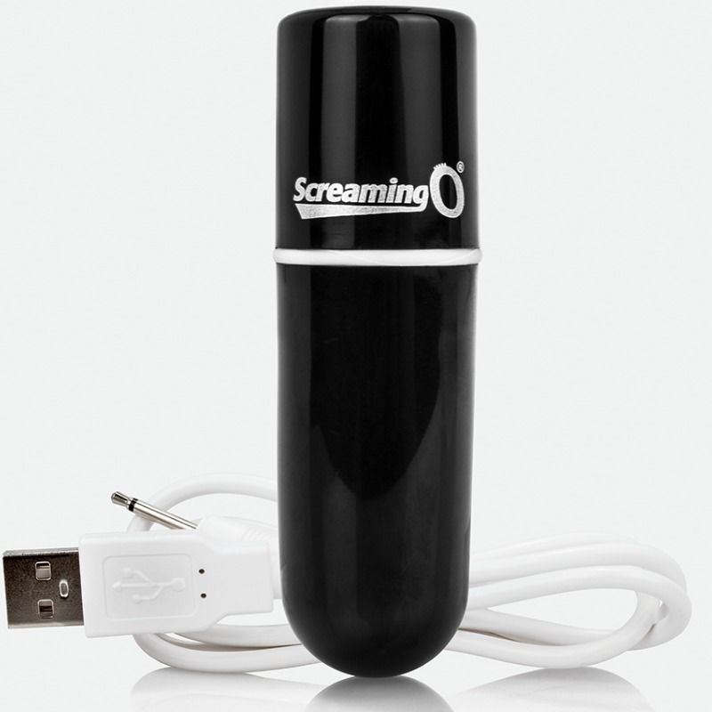 SCREAMING O - RECHARGEABLE VIBRATING BULLET VOOOM BLACK - 53Xshop
