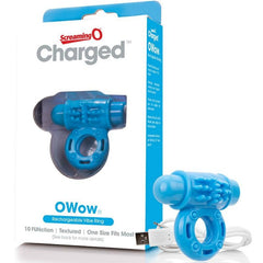 SCREAMING O - RING VIBRATOWOW RECHARGEABLE BLUE - 53Xshop