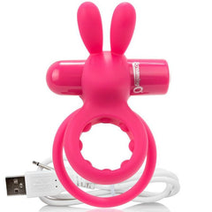 SCREAMING O - RECHARGEABLE DOUBLE RING WITH RABBIT HARE PINK - 53Xshop