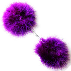 SECRETPLAY - PURPLE MARABOU HANDCUFFS - 53Xshop