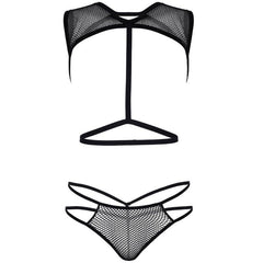 LEG AVENUE - NET BODY HARNESS AND G-STRING 81538 - ONE SIZE - 53Xshop