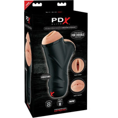PDX ELITE - DOUBLE PENETRATION VIBRATING STROKER - 53Xshop