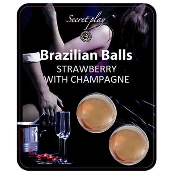 SECRETPLAY - STRAWBERRY AND CHAMPAGNE BRAZILIAN BALLS SET - 53Xshop