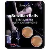 SECRETPLAY - STRAWBERRY AND CHAMPAGNE BRAZILIAN BALLS SET - 53Xshop