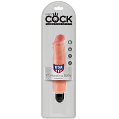 KING COCK - 17.8 CM VIBRATING STIFFY FLESH - 53Xshop