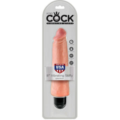 KING COCK - 20.3 CM VIBRATING STIFFY FLESH - 53Xshop