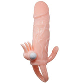 BAILE - BRAVE MAN PENIS COVER WITH CLIT AND ANAL STIMULATION FLESH 16.5 CM - 53Xshop