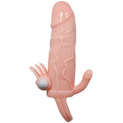 BAILE - BRAVE MAN PENIS COVER WITH CLIT AND ANAL STIMULATION FLESH 16.5 CM - 53Xshop