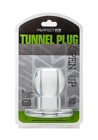 PERFECT FIT BRAND - ASS TUNNEL PLUG SILICONE CLEAR L - 53Xshop