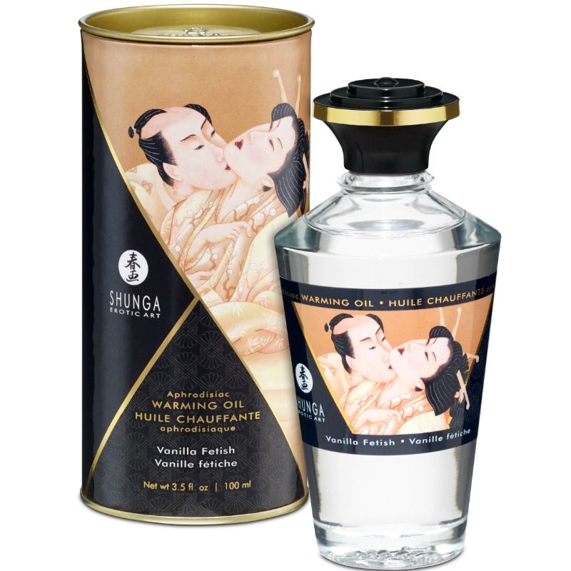 SHUNGA - FETISH VANILLA FLAVOR HEAT EFFECT MASSAGE OIL 100 ML - 53Xshop