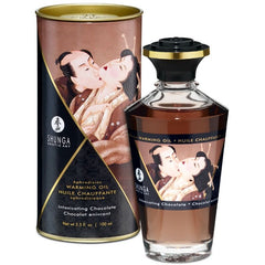 SHUNGA - MASSAGE OIL WITH HEAT EFFECT INTENSE CHOCOLATE FLAVOR 100 ML - 53Xshop