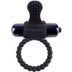 FANTASY C-RINGZ - BLACK SILICONE VIBRATING RING - 53Xshop