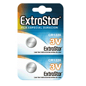EXTRASTAR - CR1220 3V 2 BATTERIES PACK - 53Xshop