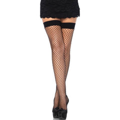 LEG AVENUE - FISHNET THIGH HIGHS BLACK ONE SIZE - 53Xshop