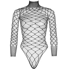 LEG AVENUE - TURTLENECK FISHNET TEDDY ONE SIZE - 53Xshop