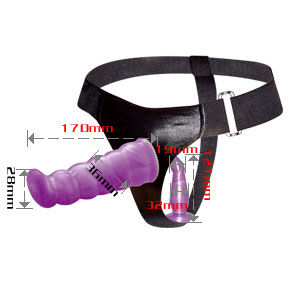 BAILE - LILAC FEMALE ANAL AND VAGINAL HARNESS GPOINT 17 CM - 53Xshop