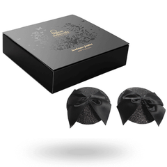 BIJOUX - BURLESQUE SHINY NIPPLE COVERS WITH BOW - 53Xshop